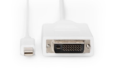 Kabel adapter Displayport 1080p 60Hz FHD Typ miniDP/DVI-D (24+1) M/M biały 2m