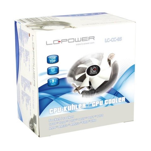 Wentylator CPU LC-CC-85 MULTI-SOCKET 70W 22RPM aluminium PWM łożyska hydrauliczne