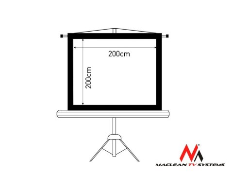 Ekran projekcyjny MC-680 112" 1:1 stojak