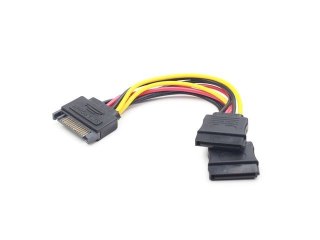 KABEL SATA (M)->SATA(F)X2 15CM