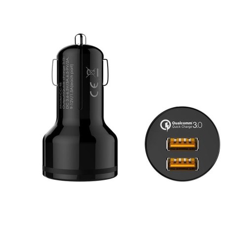 CC-T8 ultraszybka ładowarka samochodowa 2xUSB Quick Charge 3.0 6A 36W