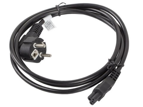 Kabel zasilający Laptop (MIKI) IEC 7/7 - IEC 320 C5 1.8M VDE czarny