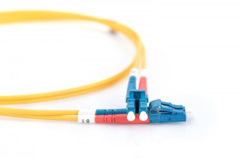 Patchcord FO SM 09/125 OS2 LC-LC duplex 1m Żółty