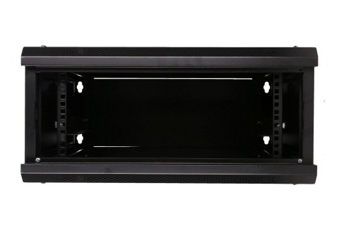 Szafka wisząca rack 4U 600x600 czarna szklane drzwi