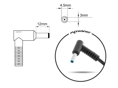 Ładowarka/zasilacz 19.5v 3.33a (4.5x3.0 pin) - HP 65W