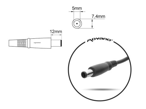 Ładowarka/zasilacz 19.5v 4.62a (7.4x5.0 pin) - dell 90W