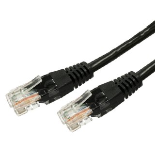 Kabel Patchcord miedziany kat.5e RJ45 UTP 7,5m. czarny