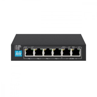 Przełącznik EUROS V2 6 portów POE SWITCH 4 porty 10-100MBPS POE + 2 porty UPLINK 802.3AF 60W