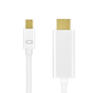 Kabel mini DisplayPort do HDMI,4K, 2m Biały