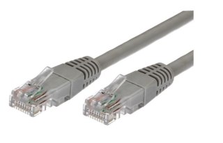 Kabel Patchcord miedziany kat.6A RJ45 UTP 1m. szary