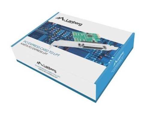 Karta PCI EXPRESS LPT (DB25) X1 LANBERG + ŚLEDŹ LOW PROFILE