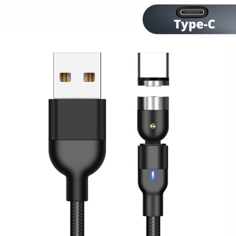 Magnetyczny kabel USB C 2m kątowy MCE475