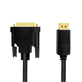 Kabel DisplayPort 1.2 do DVI 5m Czarny