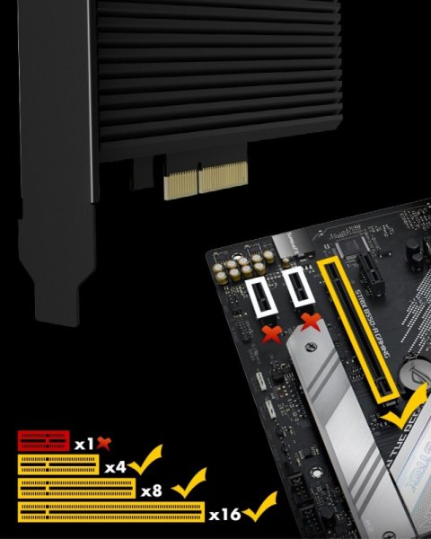 Karta PCI na M.2 SSD NVMe IB-PCI208-HS z radiatorem