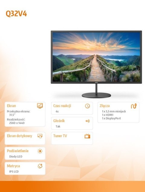 Monitor Q32V4 31.5 IPS HDMI DP Głośniki