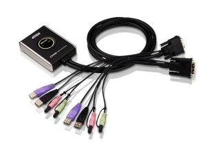 Rozdzielacz 2-Port USB DVI/Audio Cable KVM