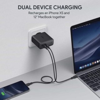 PA-D5 GaN ładowarka sieciowa 2xUSB C Power Delivery 3.0 63W 6A Dynamic Detect