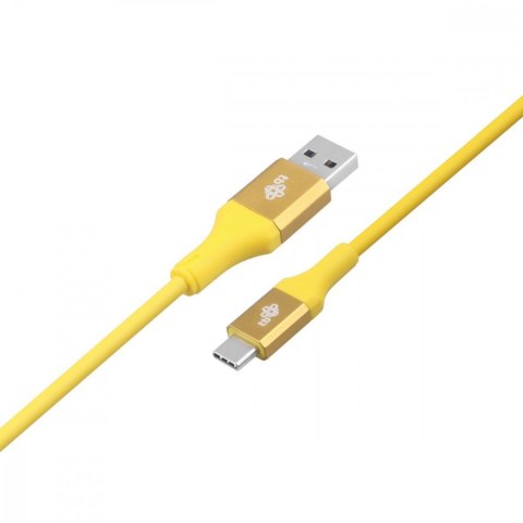 Kabel USB 3.0 - USB C 2m PREMIUM 3A żółty TPE