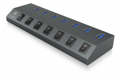 IB-HUB1701-C3 7xUSB Type-A, włącznik/wyłącznik dla każdego USB portu