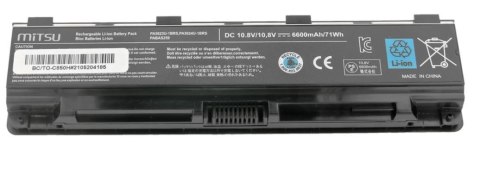 Bateria do Toshiba C850, L800, S855 6600 mAh (71 Wh) 10.8 - 11.1 Volt