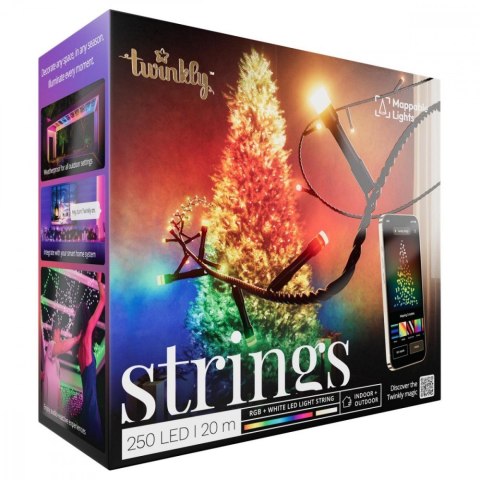 Inteligentne lampki choinkowe Strings 250 LED RGB+W, łańcuch 20m