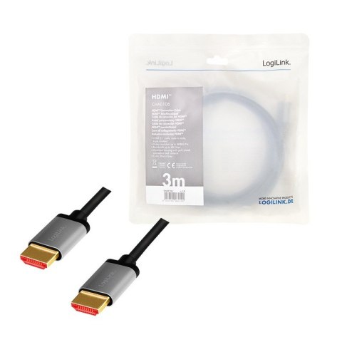 Kabel HDMI 2.1 8K/60Hz aluminiowy 3m