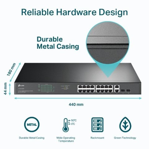 Switch SG1218MP 16xGE PoE+ 2xGE 2xSFP