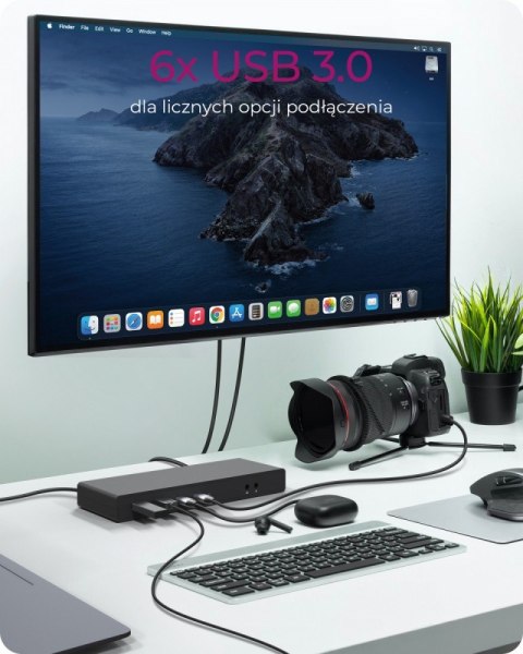 Stacja dokująca IB-DK2245AC 13w1, 2xDP,2xHDI,USB, LAN, USB-C, PD do 60W