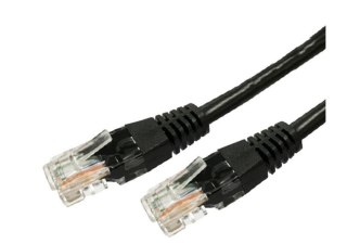 Kabel Patchcord miedziany kat.6a RJ45 UTP 3m czarny - paczka 10 sztuk