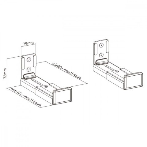 Uchwyt ścienny na soundbar regulowany MC-932