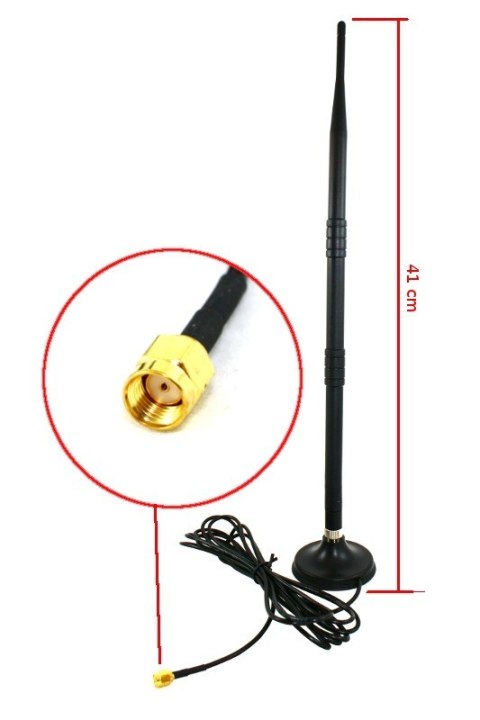 Dookólna antena WiFi 12dBI 41CM RP-SMA PODS, AK-05