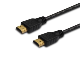 Kabel HDMI (M) 2m, czarny, złote końcówki, v1.4 high speed, ethernet/3D wielopak 10 szt., CL-05