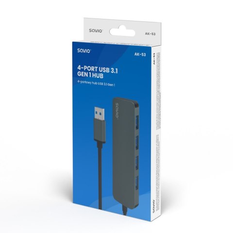 4-portowy HUB USB 3.1 Gen 1, AK-53