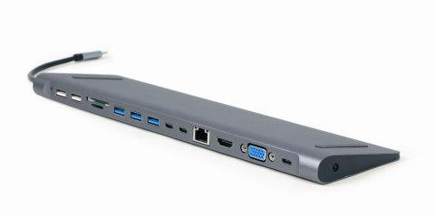 Hub USB-C HDMI GbE 3xUSB 3.1 2xUSB 2.0 2xUSB-C USB-C PD Card VGA