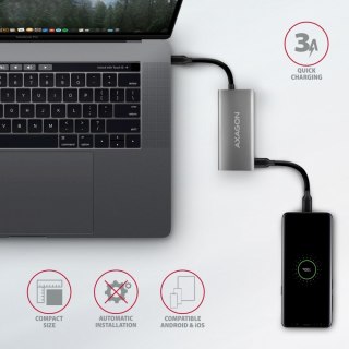 HMC-4G2 Hub 2x USB-A + 2x USB-C, USB-C 3.2 Gen 2 10Gbps hub, 13cm USB-C kabel