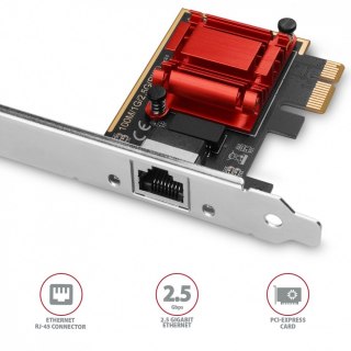 PCEE-G25 Karta sieciowa PCIe 1 x 2.5 Gigabit Ethernet port RJ-45 Realtek, PXE, SP & LP