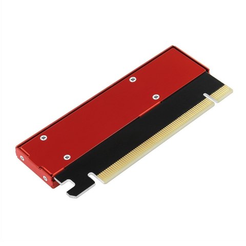 PCEM2-S Adapter wewnętrzny PCIe x16, 1x M.2 NVMe M-key slot aluminiowa osłona