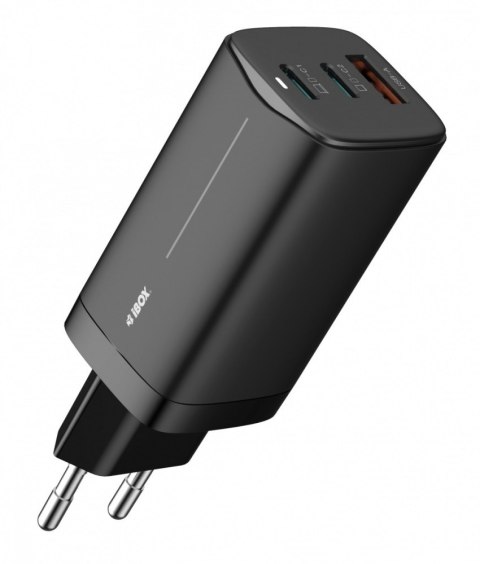 Ładowarka sieciowa ILUC65B czarna GaN 65W USB -C