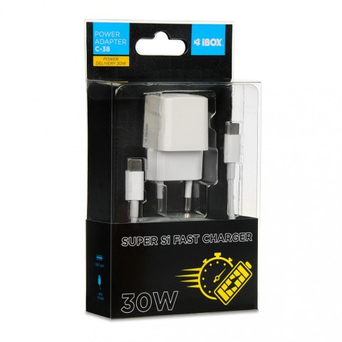 Ładowarka sieciowa ILUC65B czarna GaN 65W USB -C