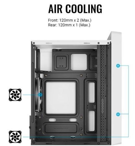 Obudowa CS-109 RGB USB 3.0 Mini Tower biała