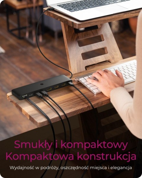 Stacja dokująca IB-DK2116-C 12in1,HDMI,DP,LAN,USB