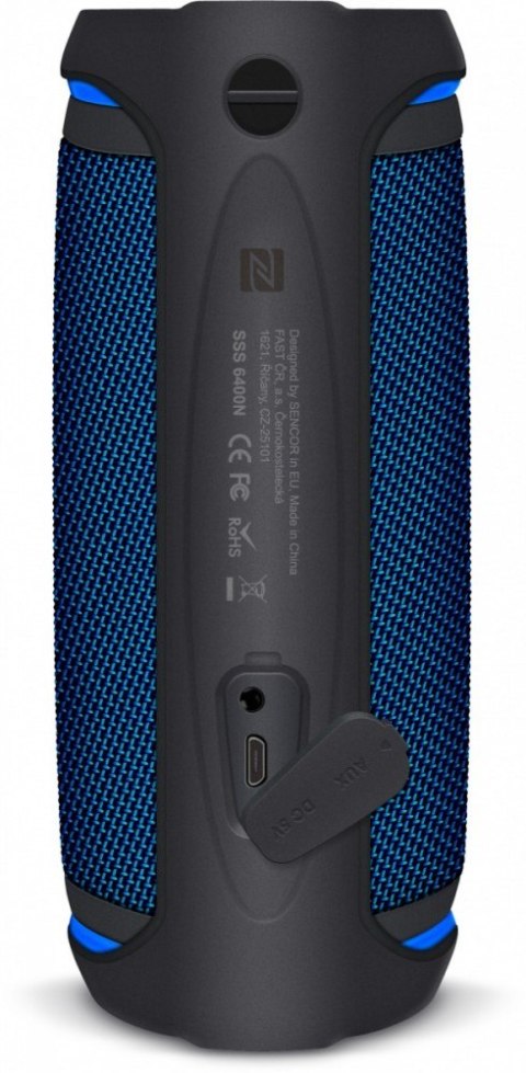 Głośnik Bluetooth SSS 6400 Sirius 30W, TWS, NFC, IPX6 Niebieski