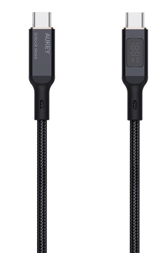 CB-MCC102 nylonowy kabel USB C - USB C | LED | 1.8m | 5A | 100W PD | 20V