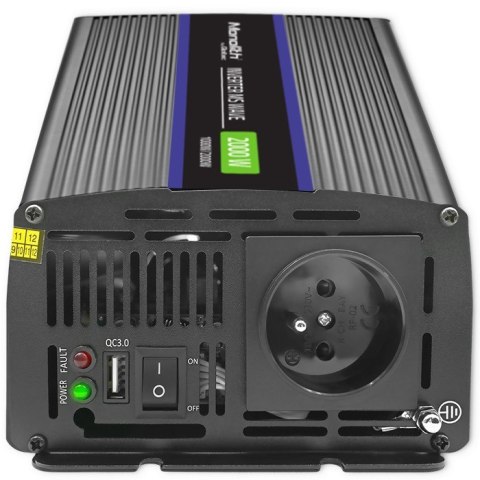 Przetwornica napięcia Monolith 2000 MS Wave | 12V na 230V | 1000/2000W | USB