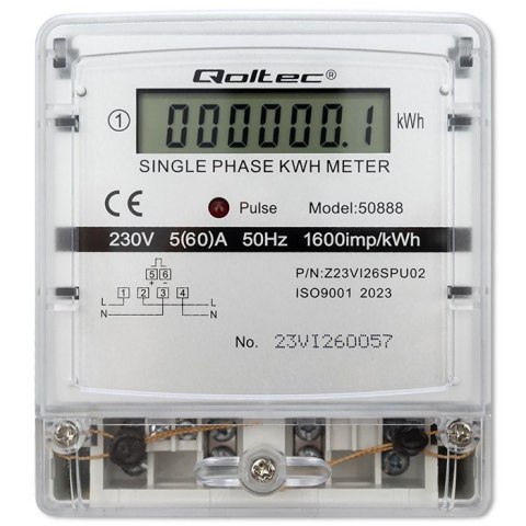 Jednofazowy elektroniczny licznik | miernik zużycia energii | 230V | LCD