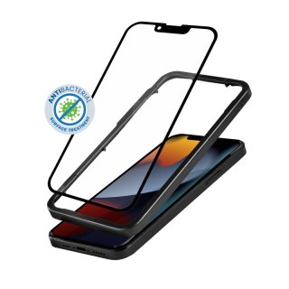 Szkło ochronne Anti-Bacterial 3D Armour Glass iPhone 14 / iPhone 13 / iPhone 13 Pro z ramką instalacyjną