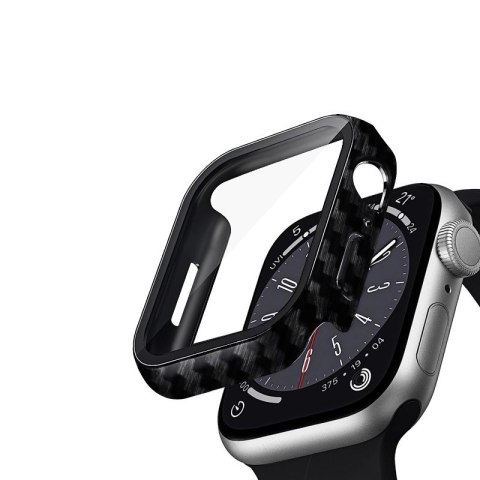 Etui ze szkłem Hybrid Watch Case Apple Watch 45mm Carbon