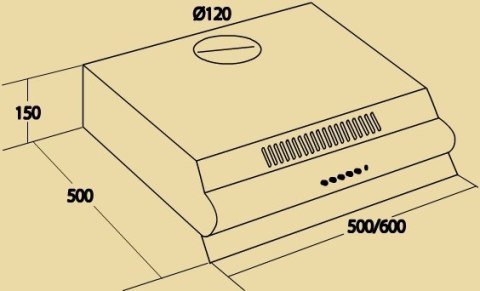 Okap szafkowy (wkład) AKPO WK-7 P 3060 Biały