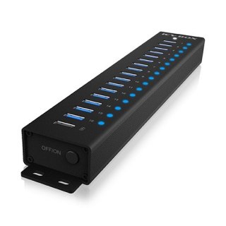 Hub IB-HUB1717 16+1 port USB HUB, 16x USB + 1x USB do ładowania, USB 3.2 Gen 1, 96 Watt zasilacz