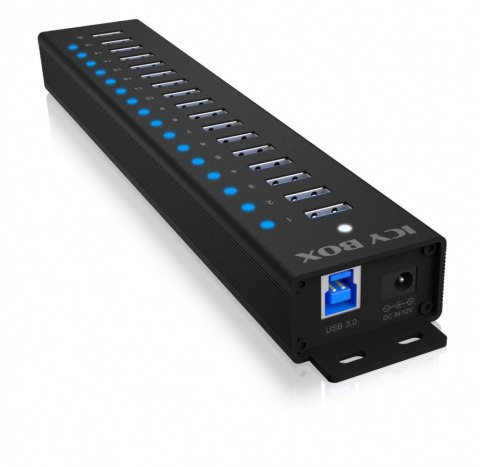 Hub IB-HUB1717 16+1 port USB HUB, 16x USB + 1x USB do ładowania, USB 3.2 Gen 1, 96 Watt zasilacz